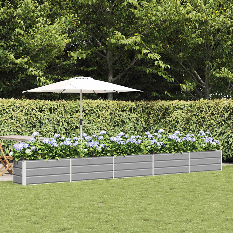 Vidaxx jardinière gris clair 480 x 50 x 45 cm acier galvanisé