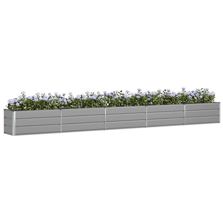Vidaxx jardinière gris clair 480 x 50 x 45 cm acier galvanisé