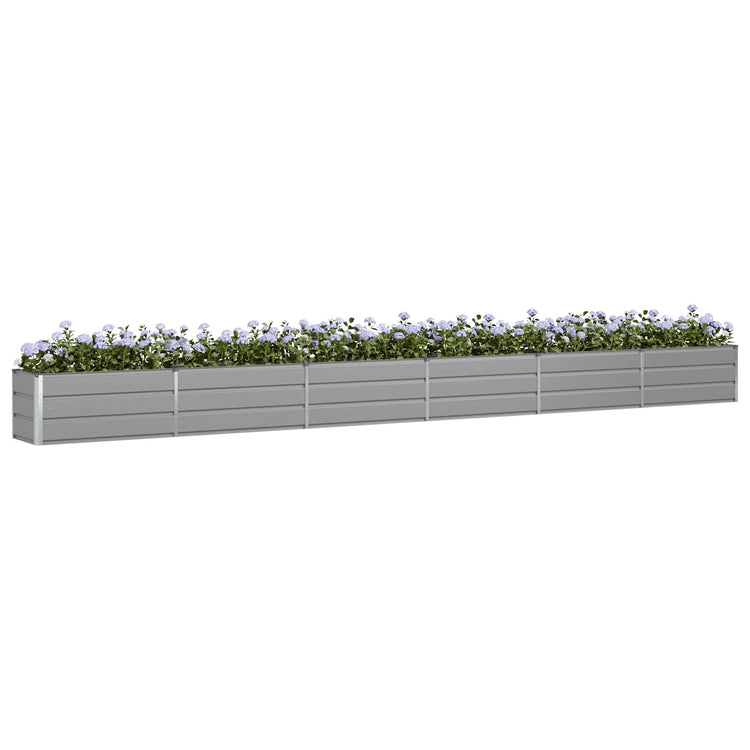 Vidaxx jardinière gris clair 480 x 50 x 45 cm acier galvanisé