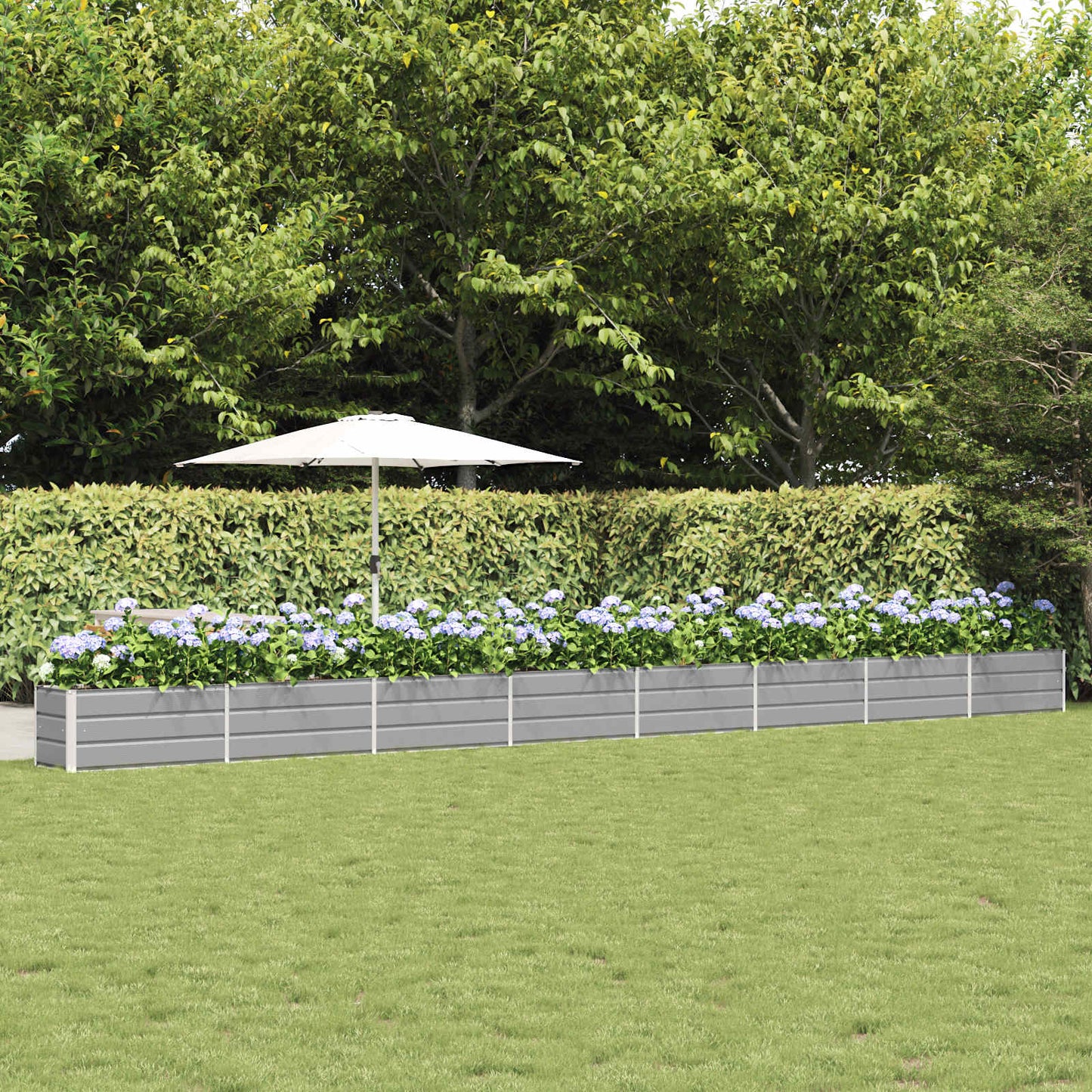 Vidaxx jardinière gris clair 480 x 50 x 45 cm acier galvanisé