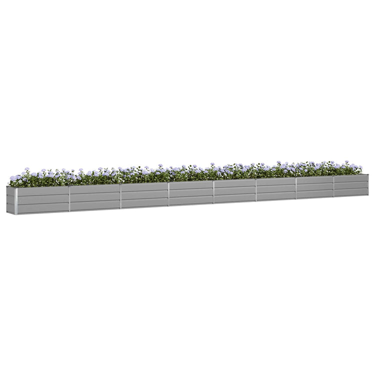 Vidaxx jardinière gris clair 480 x 50 x 45 cm acier galvanisé