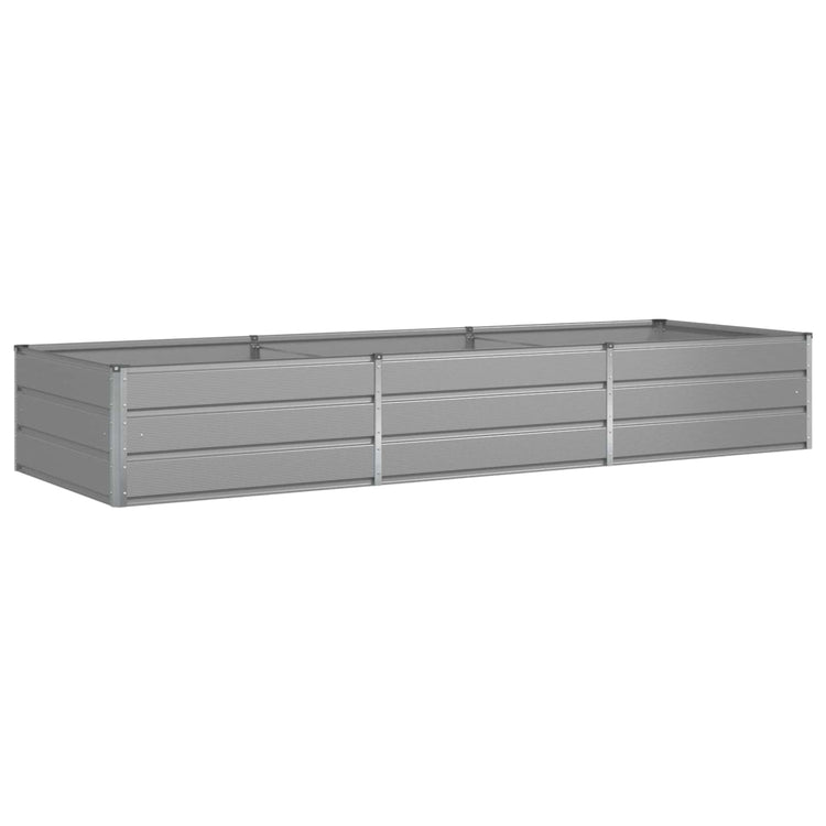 Vidaxl jardinière gris clair 195 x 100 x 45 cm acier galvanisé
