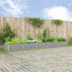Vidaxl jardinière gris clair 195 x 100 x 45 cm acier galvanisé