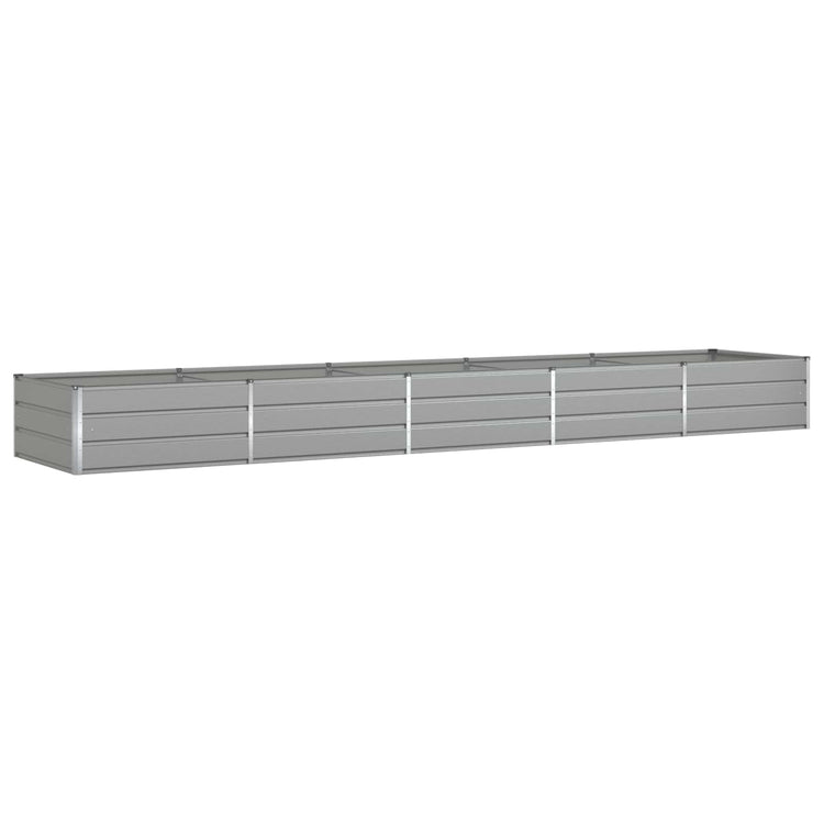 Vidaxl jardinière gris clair 195 x 100 x 45 cm acier galvanisé