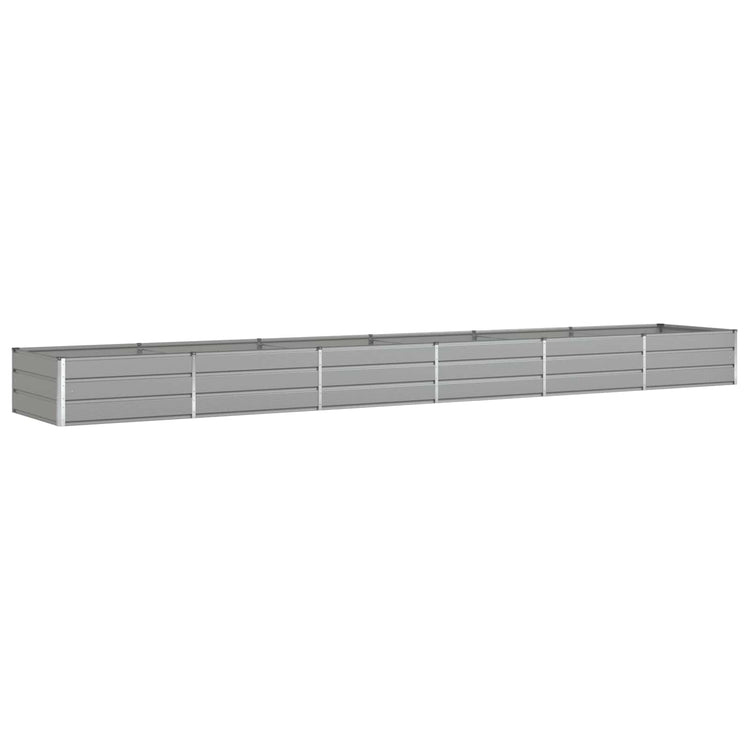 Vidaxl jardinière gris clair 195 x 100 x 45 cm acier galvanisé