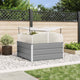 Vidaxx jardinière gris clair 100 x 100 x 77 cm acier galvanisé