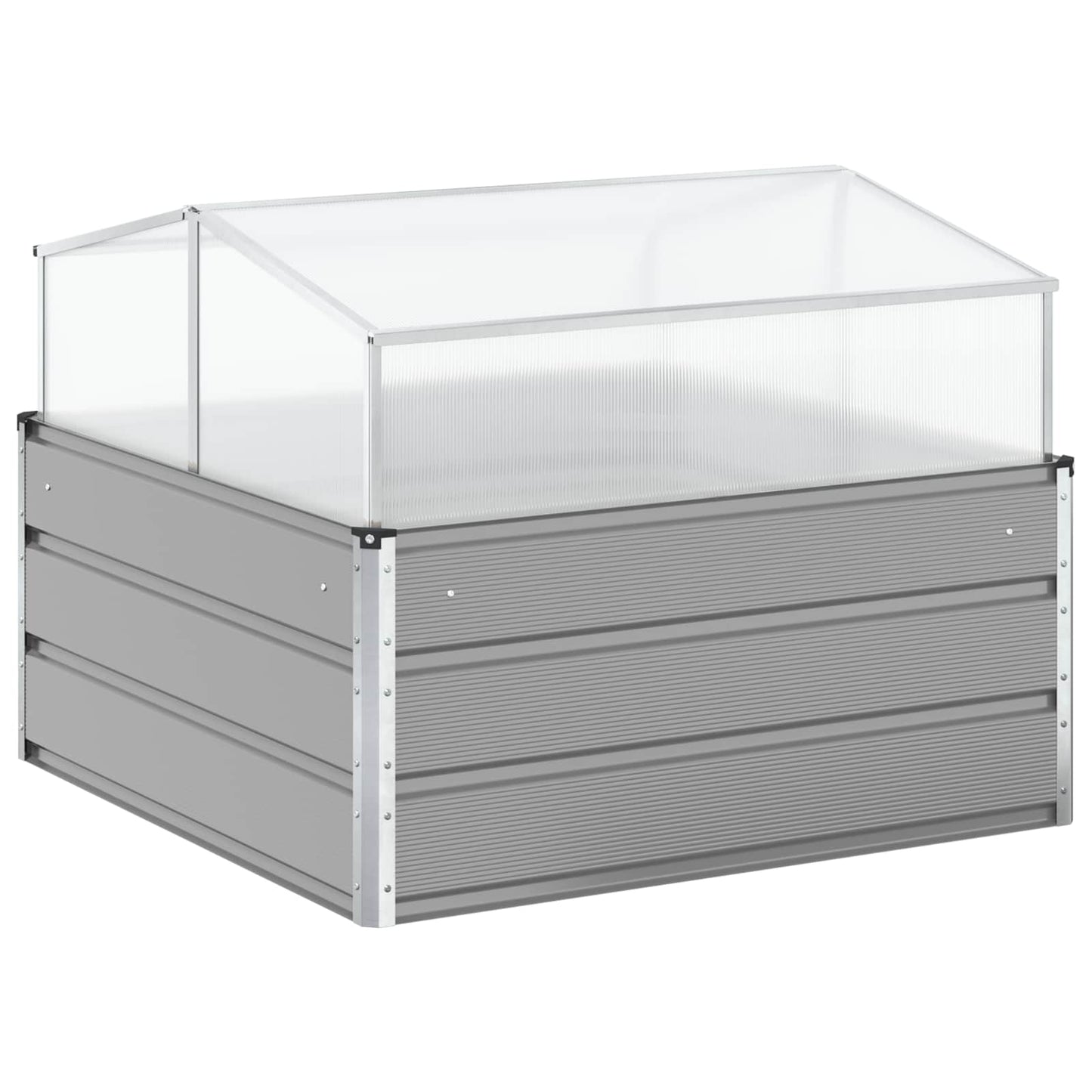 Vidaxx jardinière gris clair 100 x 100 x 77 cm acier galvanisé