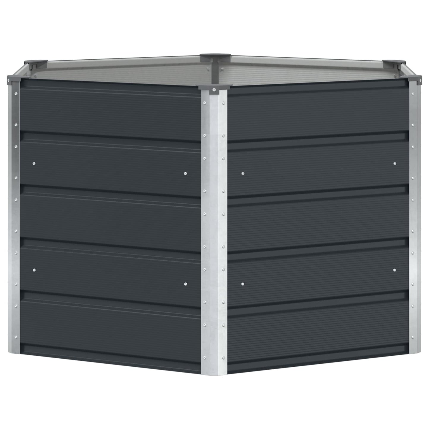 VidaXL jardinière anthracite 129 x 129 x 75 cm acier