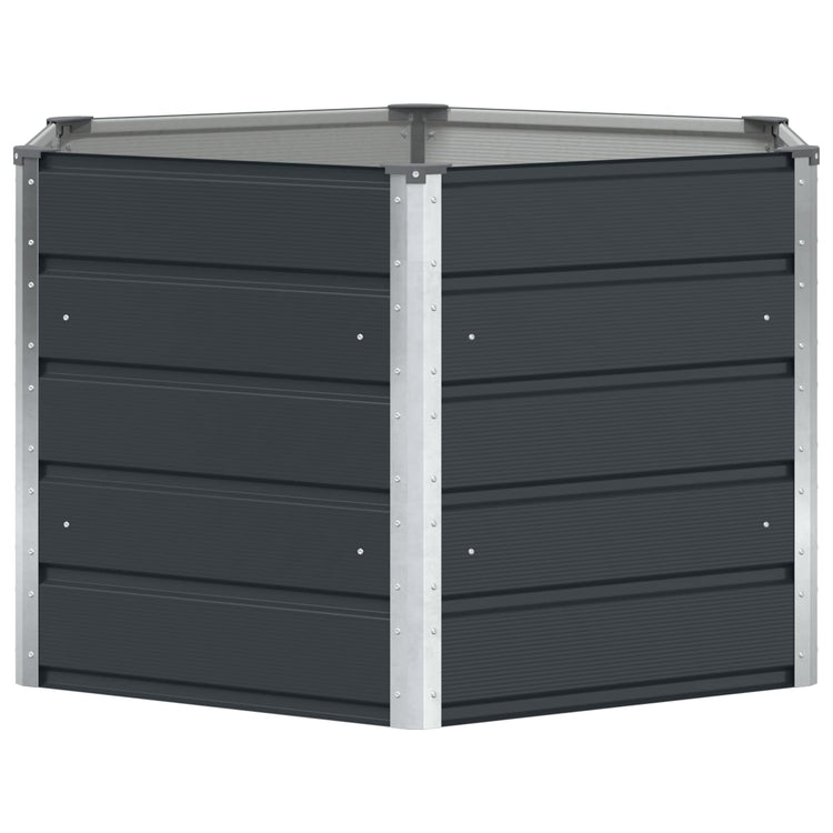 VidaXL jardinière anthracite 129 x 129 x 75 cm acier