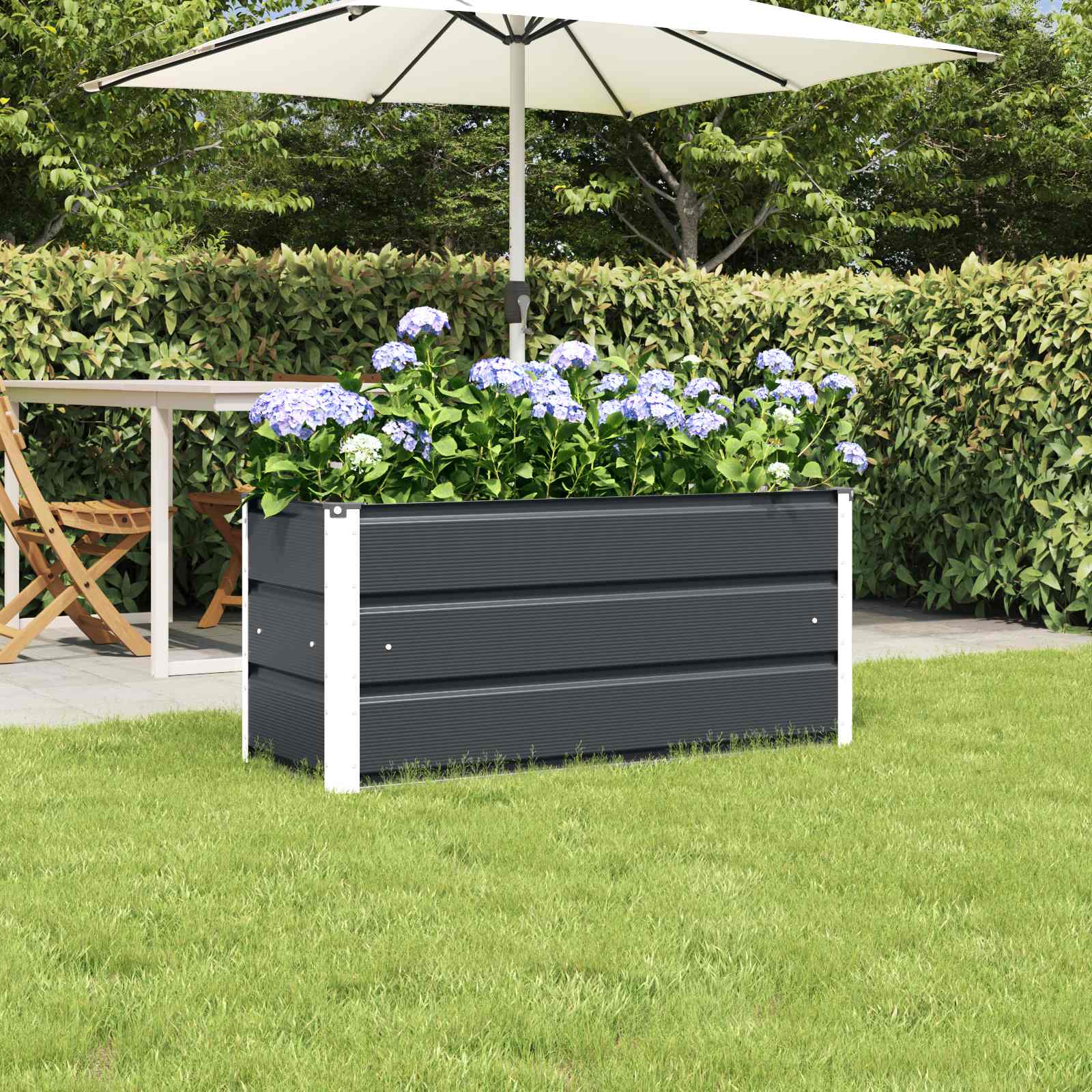 Vidaxx jardinière anthracite 100 x 40 x 45 cm acier