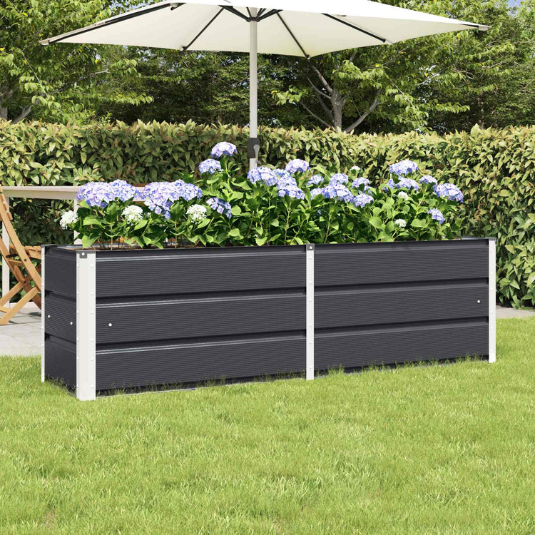 VidaXL jardinière anthracite 160 x 40 x 45 cm acier