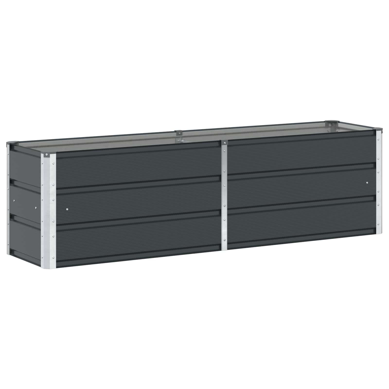 VidaXL jardinière anthracite 160 x 40 x 45 cm acier