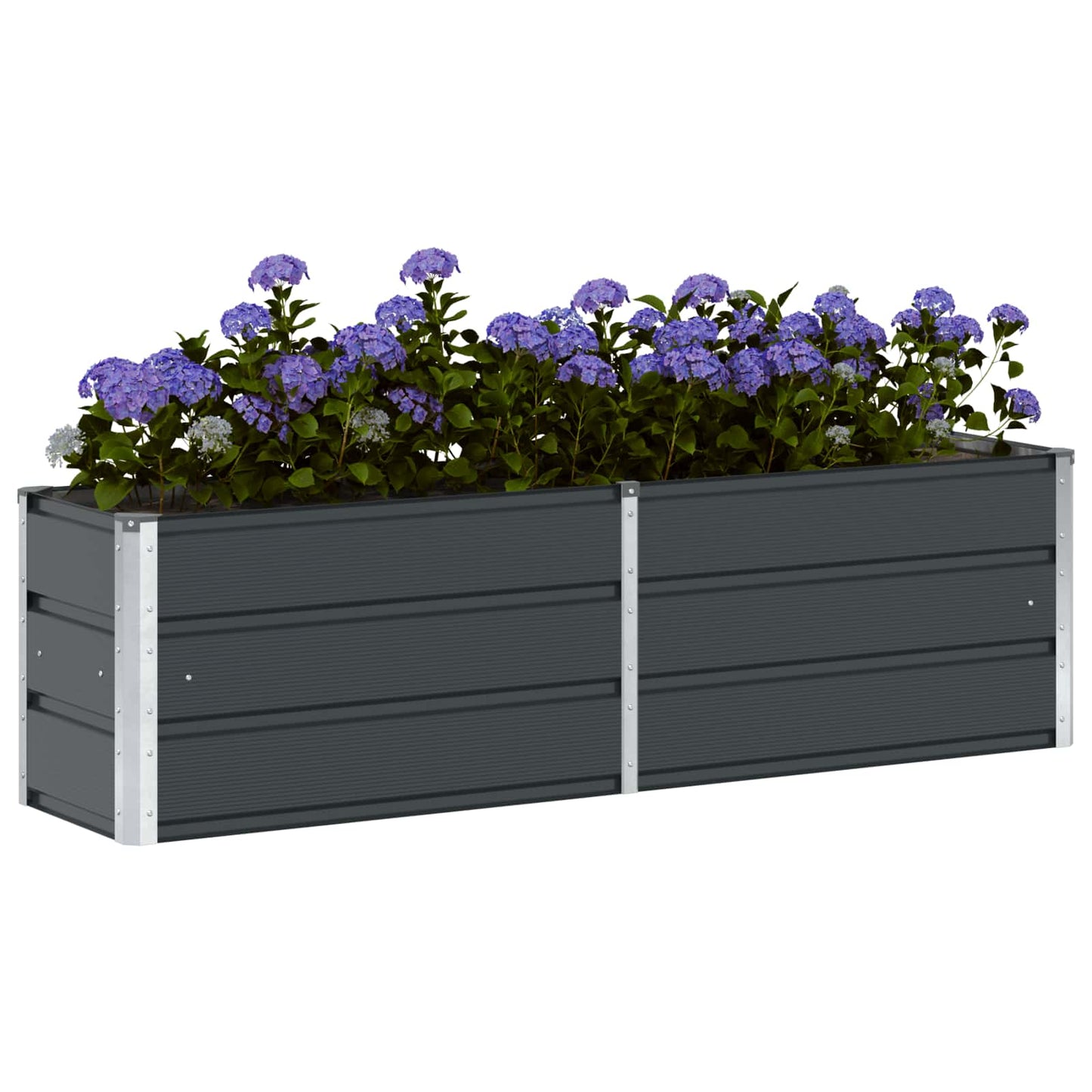VidaXL jardinière anthracite 160 x 40 x 45 cm acier