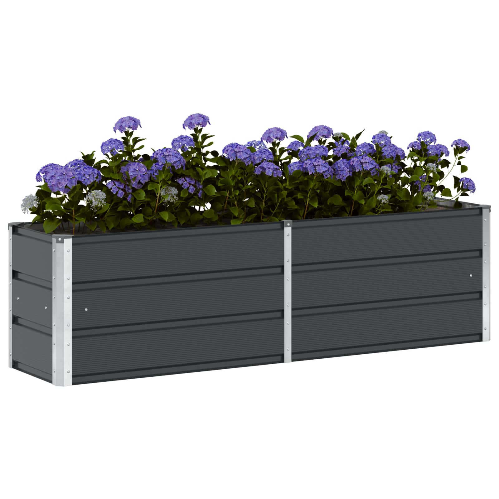 VidaXL jardinière anthracite 160 x 40 x 45 cm acier