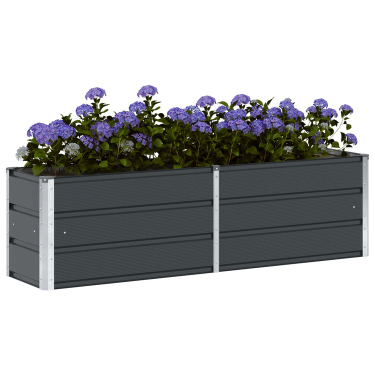 VidaXL jardinière anthracite 160 x 40 x 45 cm acier