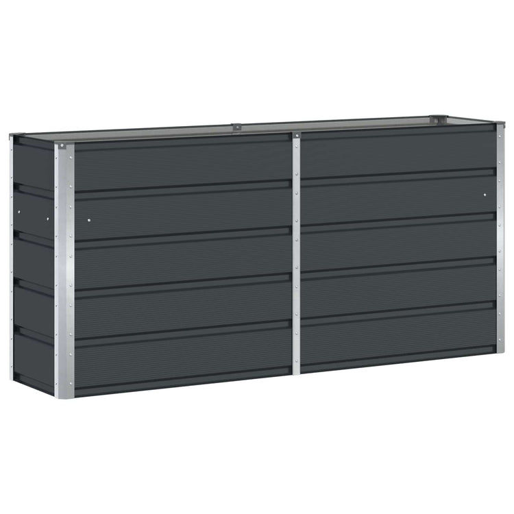 VidaXL jardinière anthracite 160 x 40 x 75 cm acier