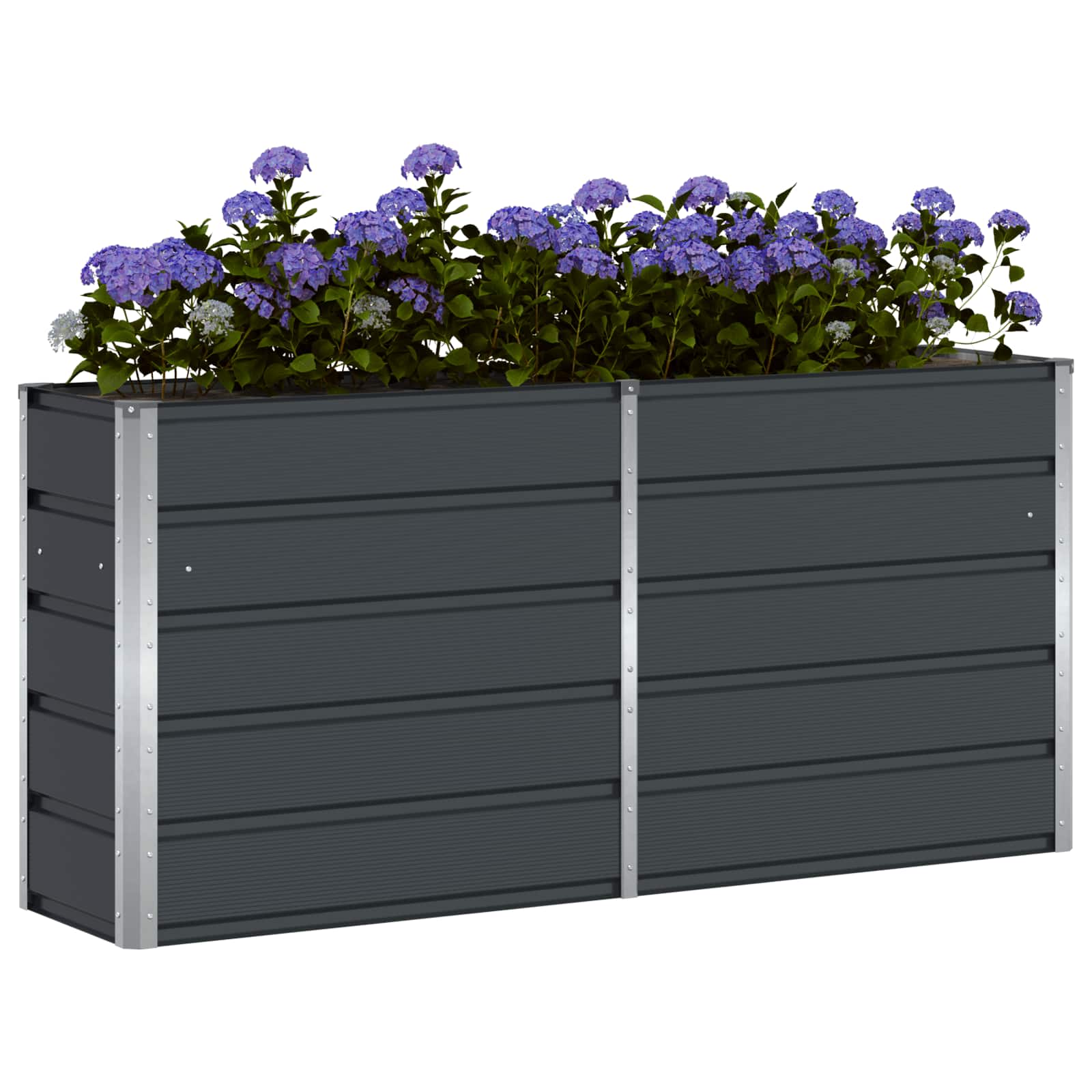 VidaXL jardinière anthracite 160 x 40 x 75 cm acier