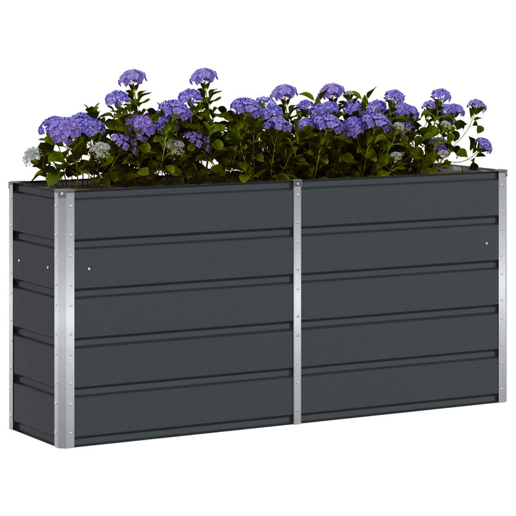 VidaXL jardinière anthracite 160 x 40 x 75 cm acier