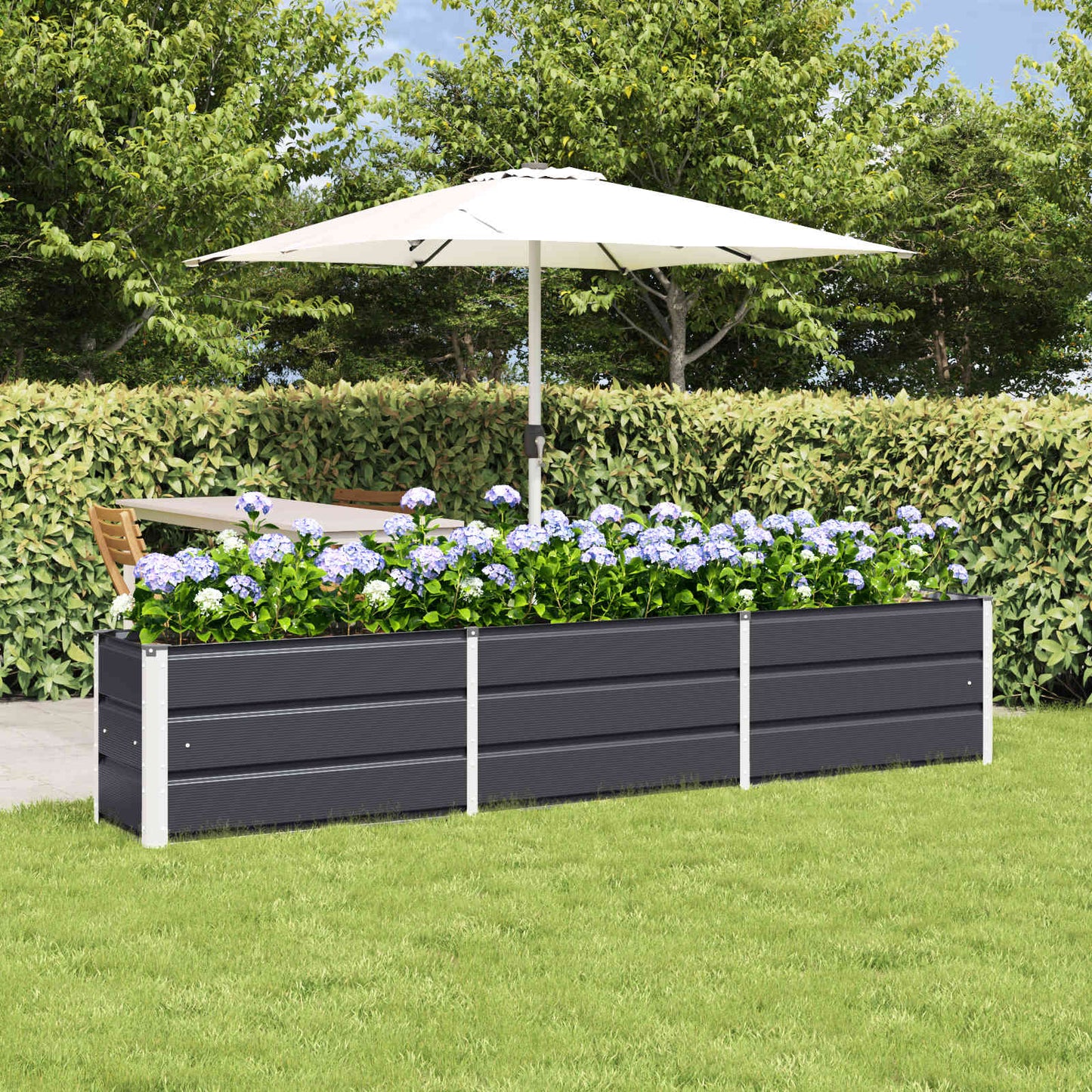 Vidaxx jardinière anthracite 240 x 40 x 45 cm acier