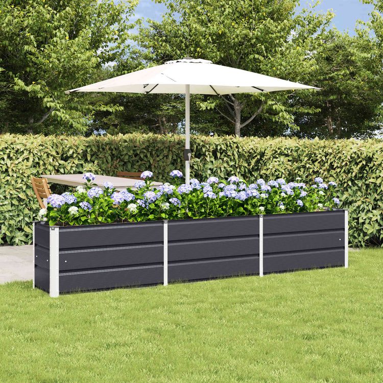 Vidaxx jardinière anthracite 240 x 40 x 45 cm acier