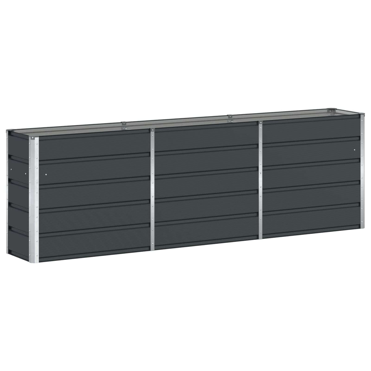 VidaXL jardinière anthracite 160 x 40 x 75 cm acier