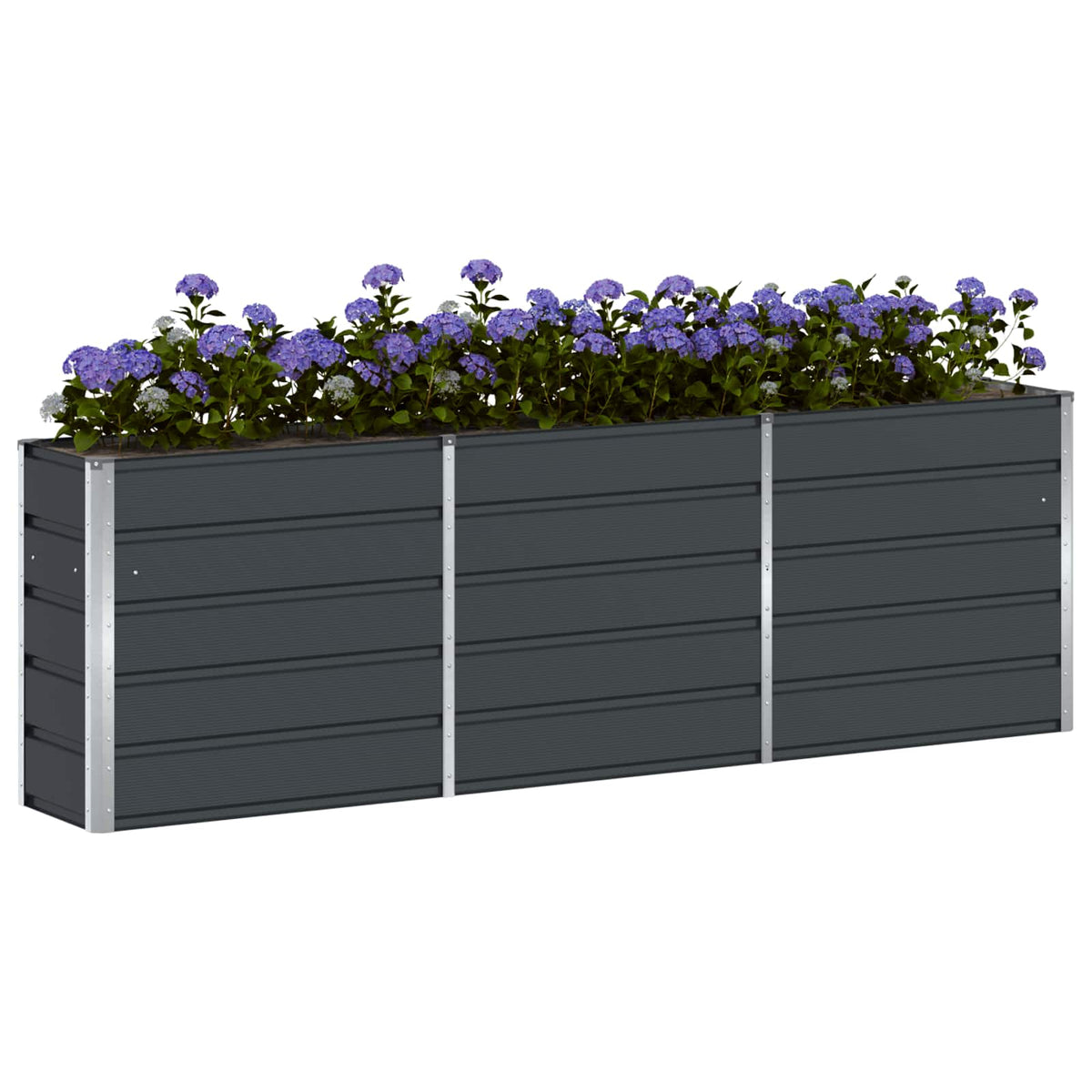 VidaXL jardinière anthracite 160 x 40 x 75 cm acier