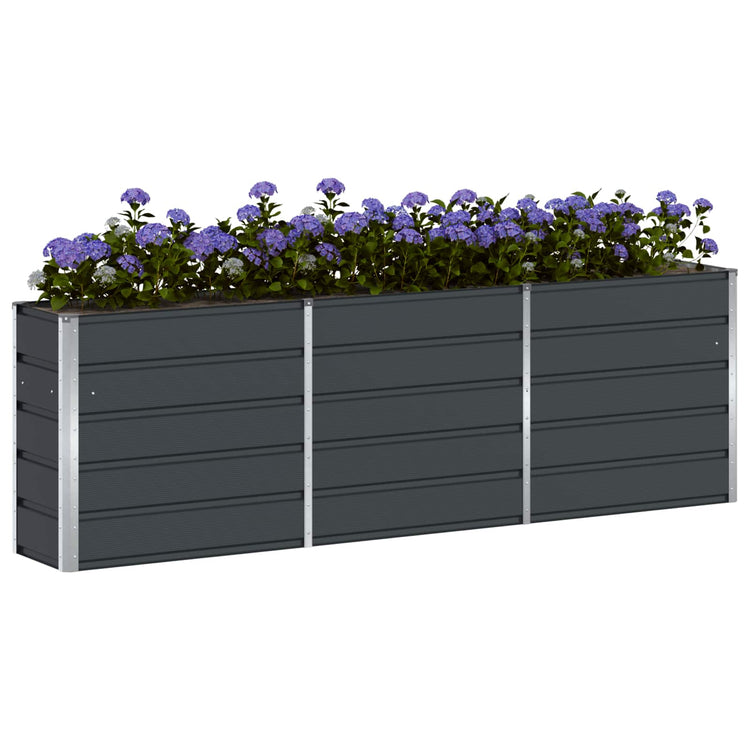 VidaXL jardinière anthracite 160 x 40 x 75 cm acier