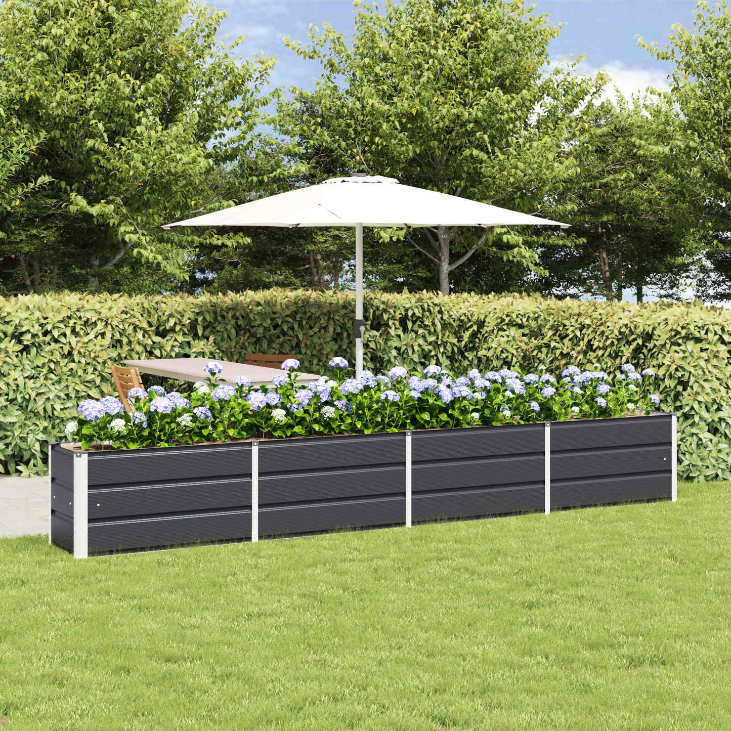 Vidaxx jardinière anthracite 320 x 40 x 45 cm acier