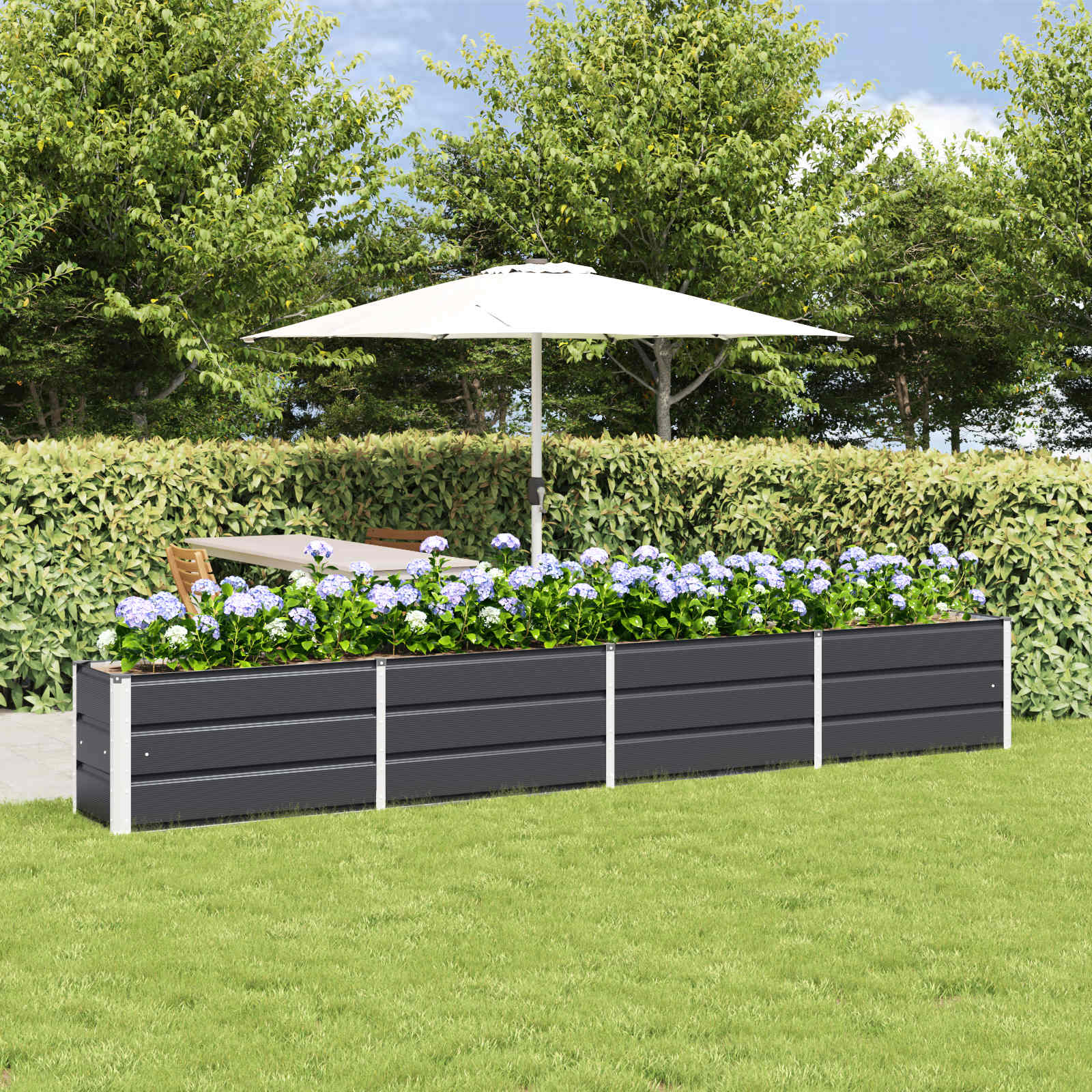 Vidaxx jardinière anthracite 320 x 40 x 45 cm acier