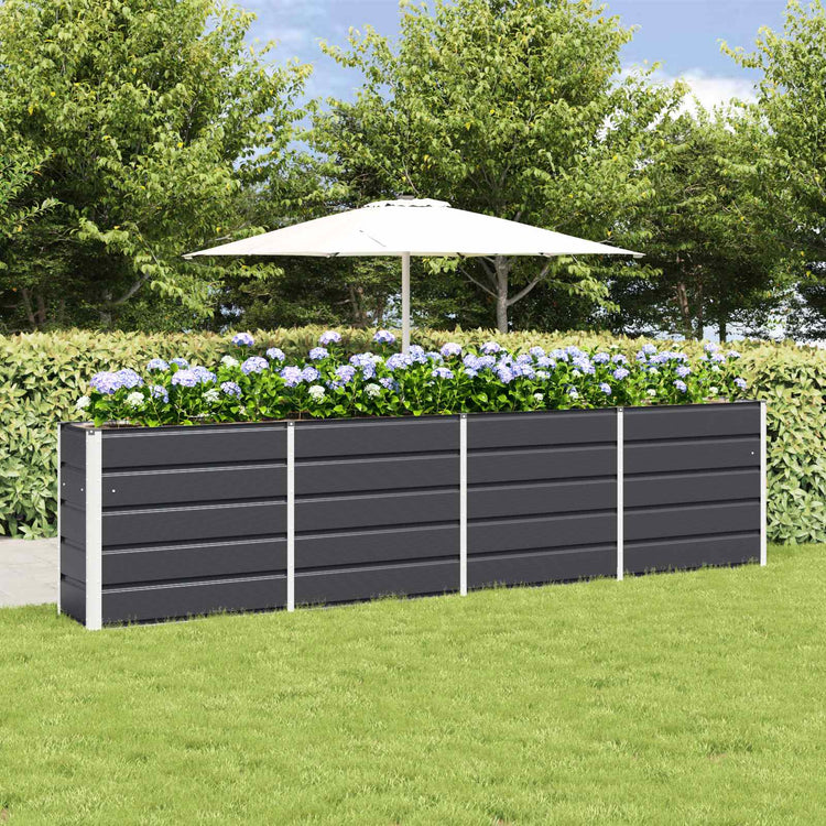 VidaXL jardinière anthracite 160 x 40 x 75 cm acier