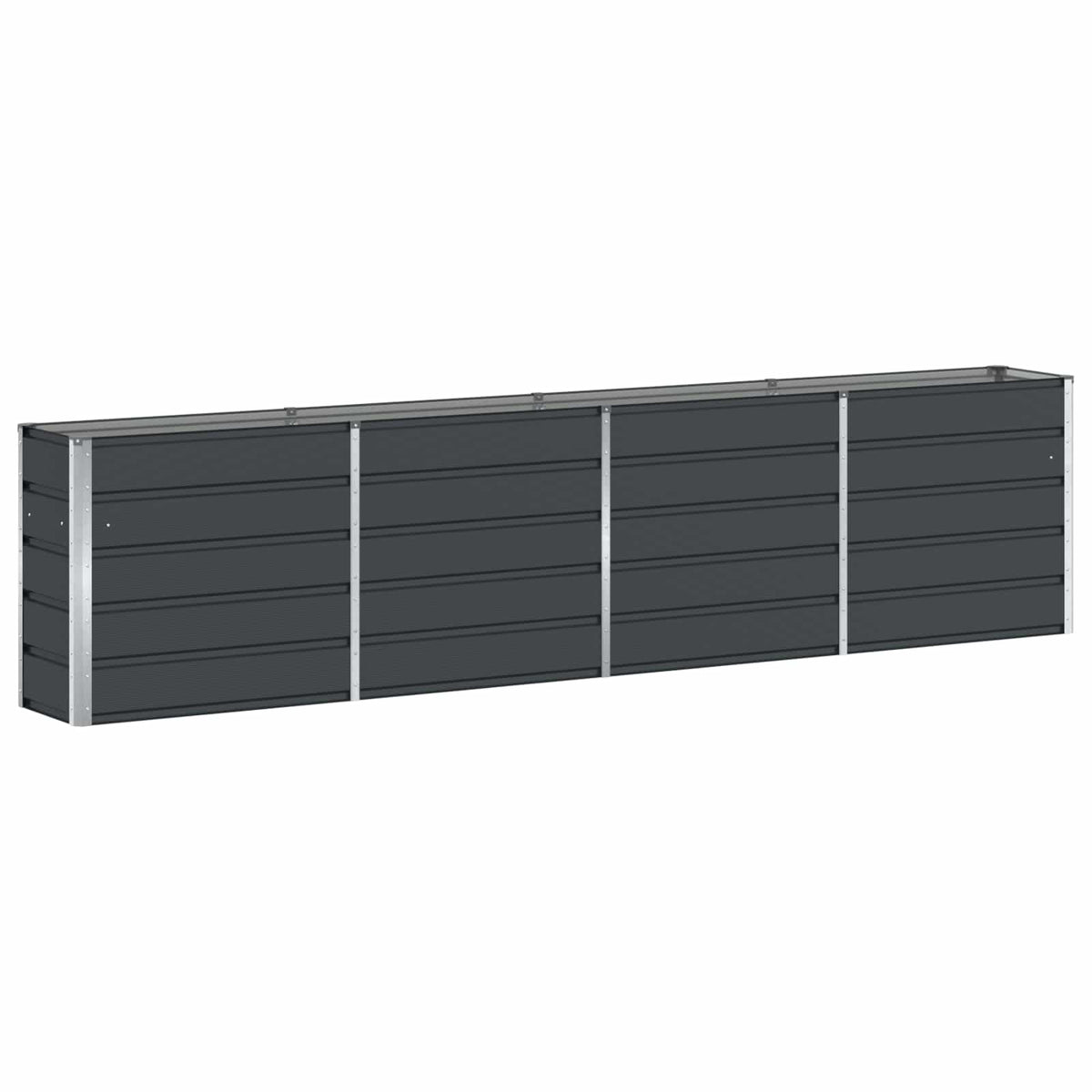 VidaXL jardinière anthracite 160 x 40 x 75 cm acier