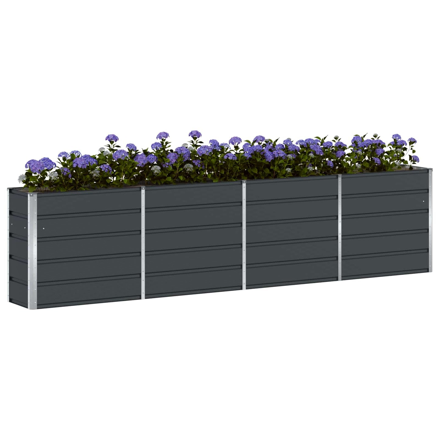 VidaXL jardinière anthracite 160 x 40 x 75 cm acier