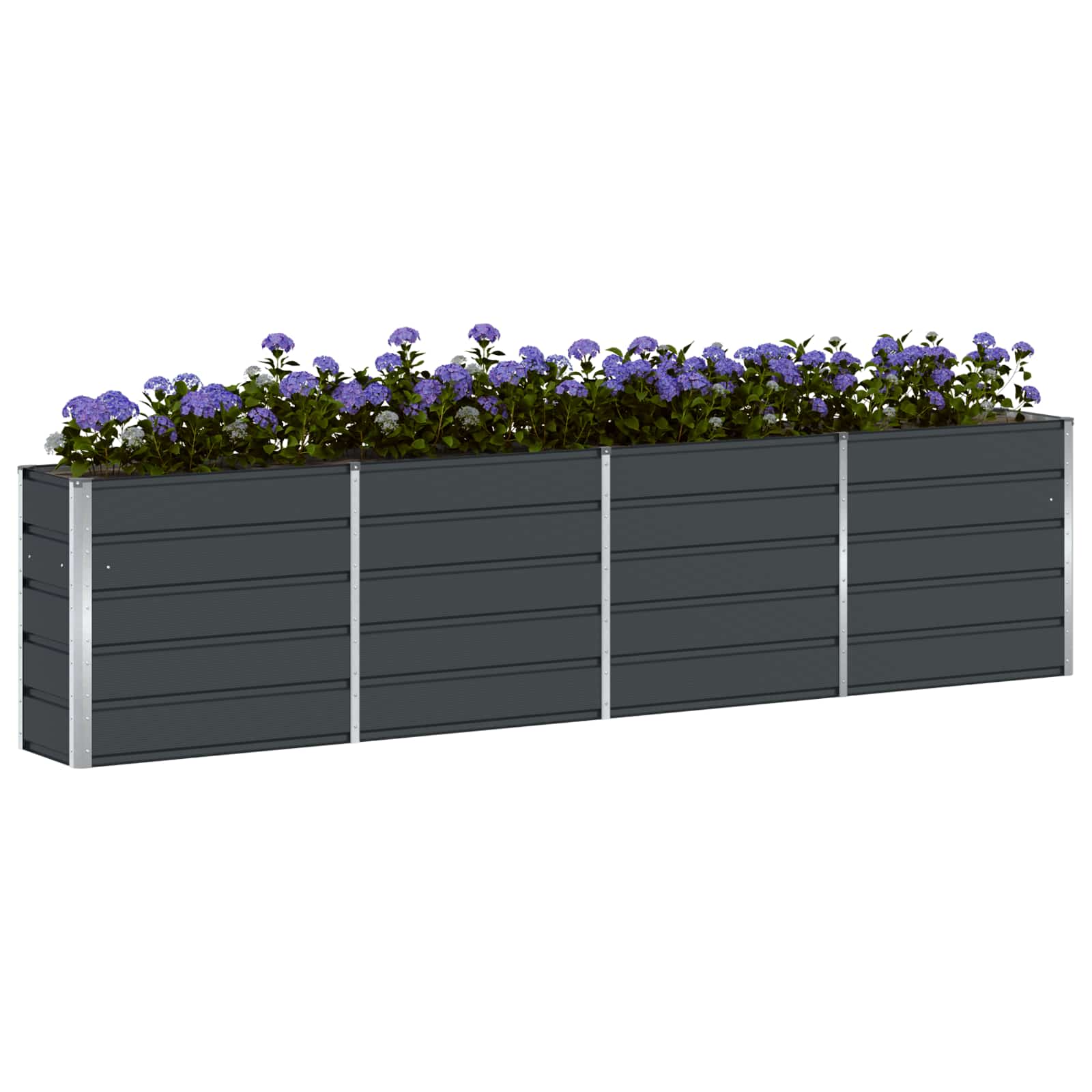 VidaXL jardinière anthracite 160 x 40 x 75 cm acier