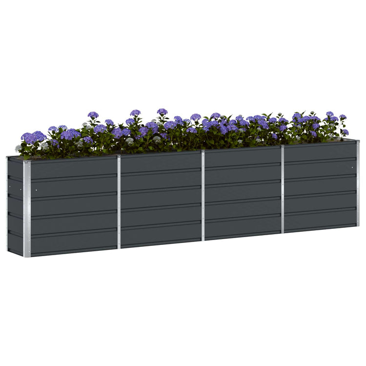VidaXL jardinière anthracite 160 x 40 x 75 cm acier