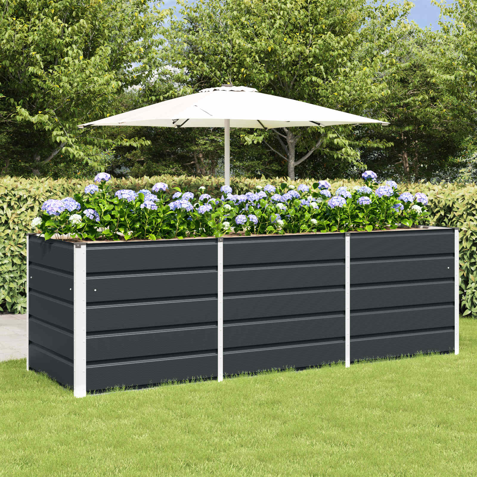 Vidaxx jardinière anthracite 240 x 80 x 75 cm acier