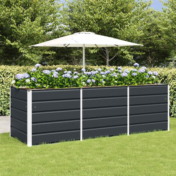 Vidaxx jardinière anthracite 240 x 80 x 75 cm acier