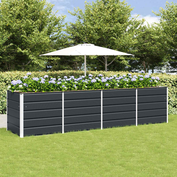 Vidaxx jardinière anthracite 240 x 80 x 75 cm acier