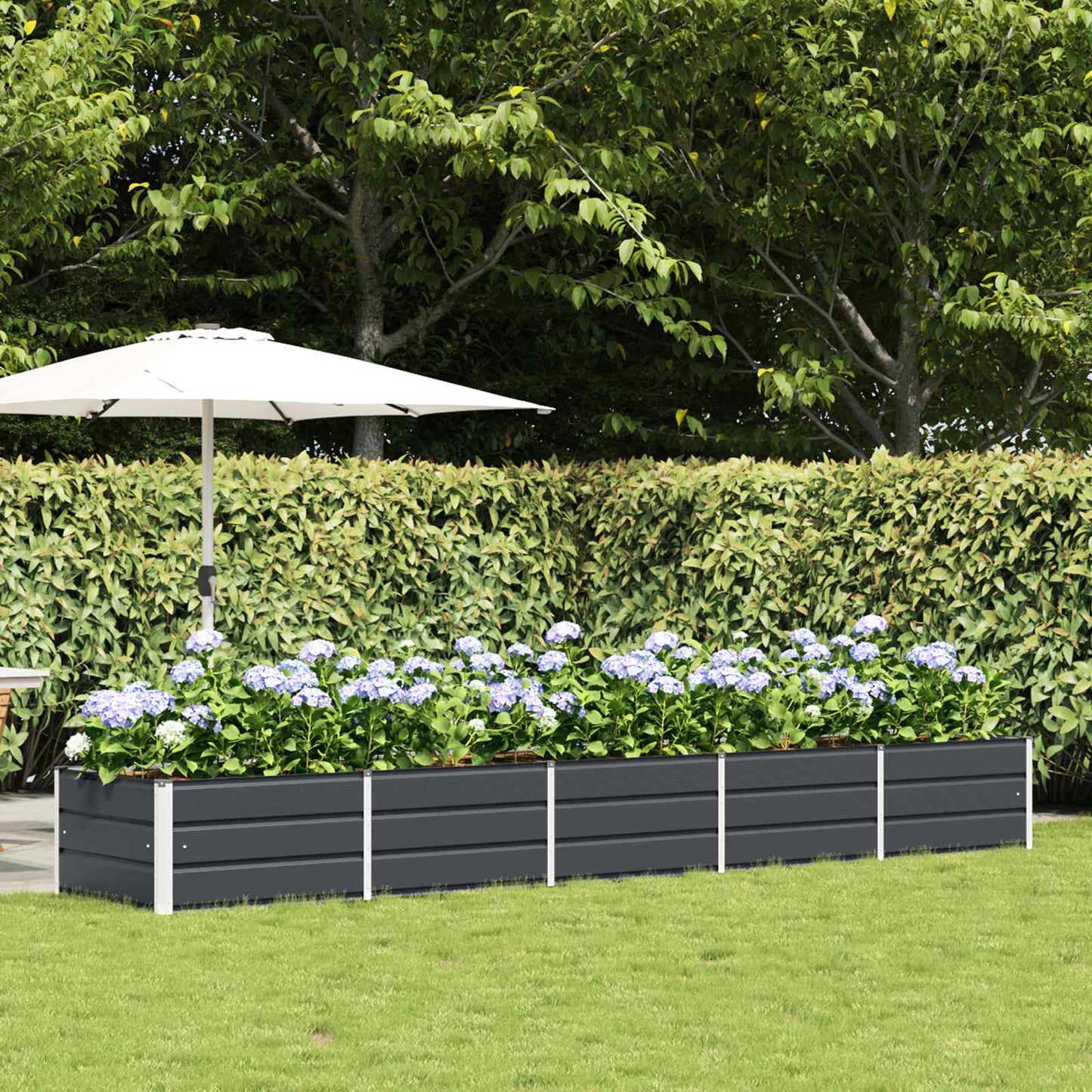 Vidaxx jardinière anthracite 400 x 80 x 45 cm acier