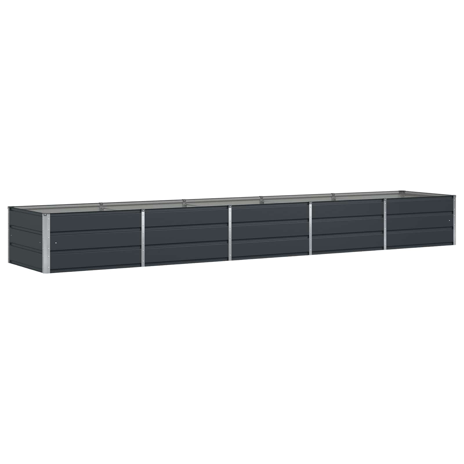 Vidaxx jardinière anthracite 400 x 80 x 45 cm acier