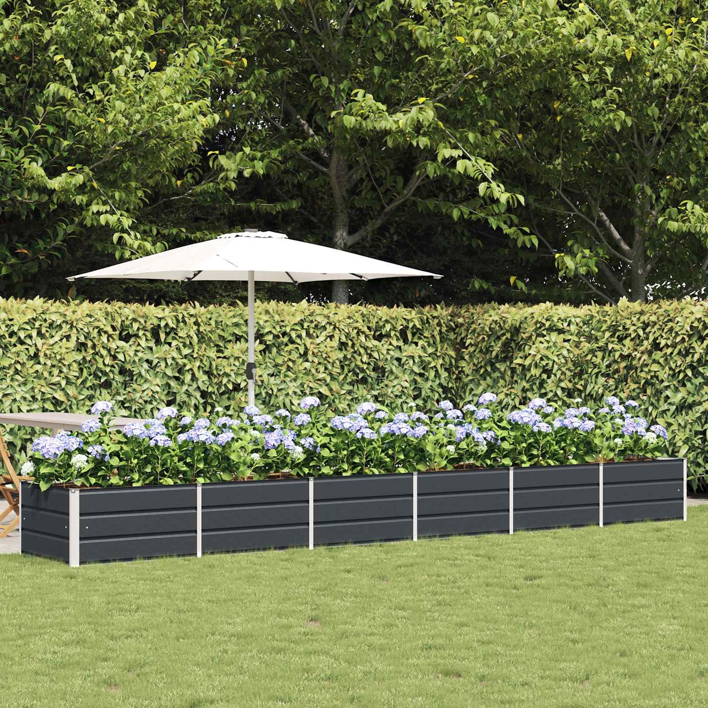 Vidaxx jardinière anthracite 480 x 80 x 45 cm acier