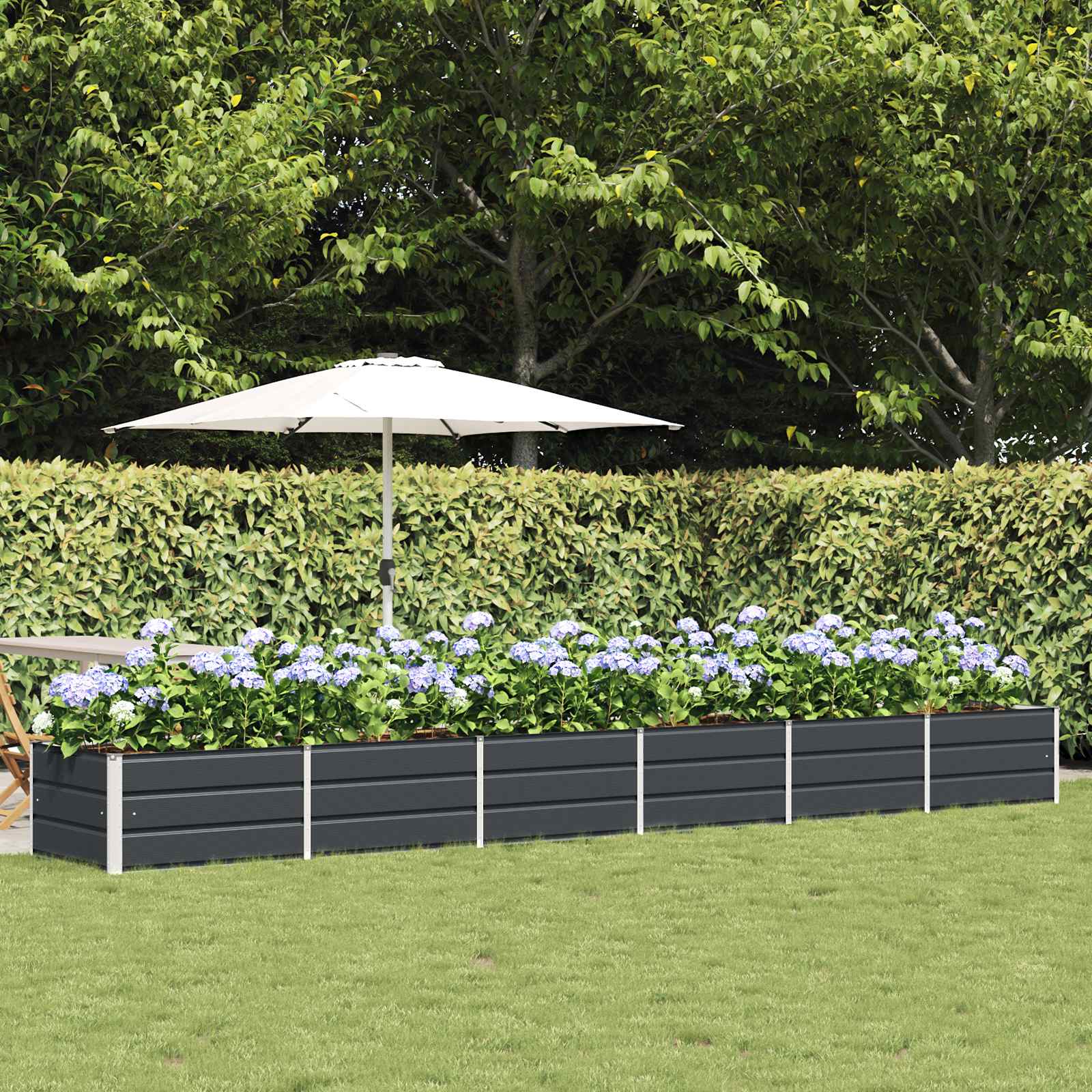 Vidaxx jardinière anthracite 480 x 80 x 45 cm acier