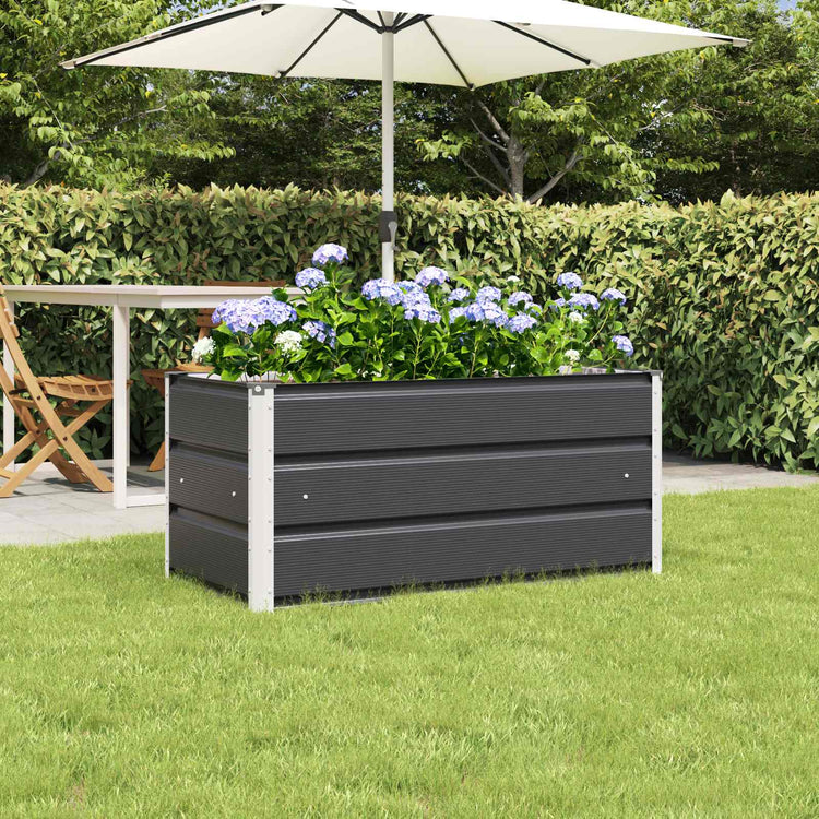 Vidaxx jardinière anthracite 100 x 50 x 45 cm en acier galvanisé