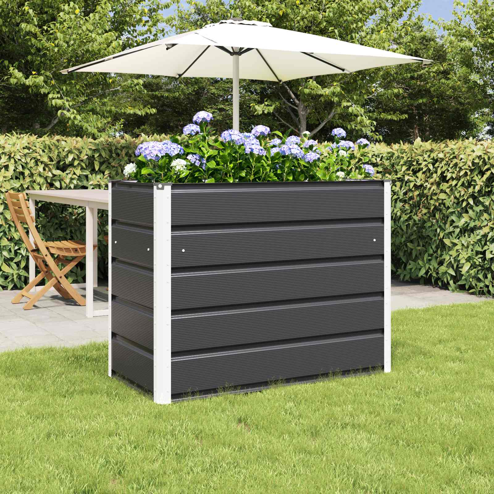 Vidaxx jardinière anthracite 480 x 50 x 45 cm acier galvanisé