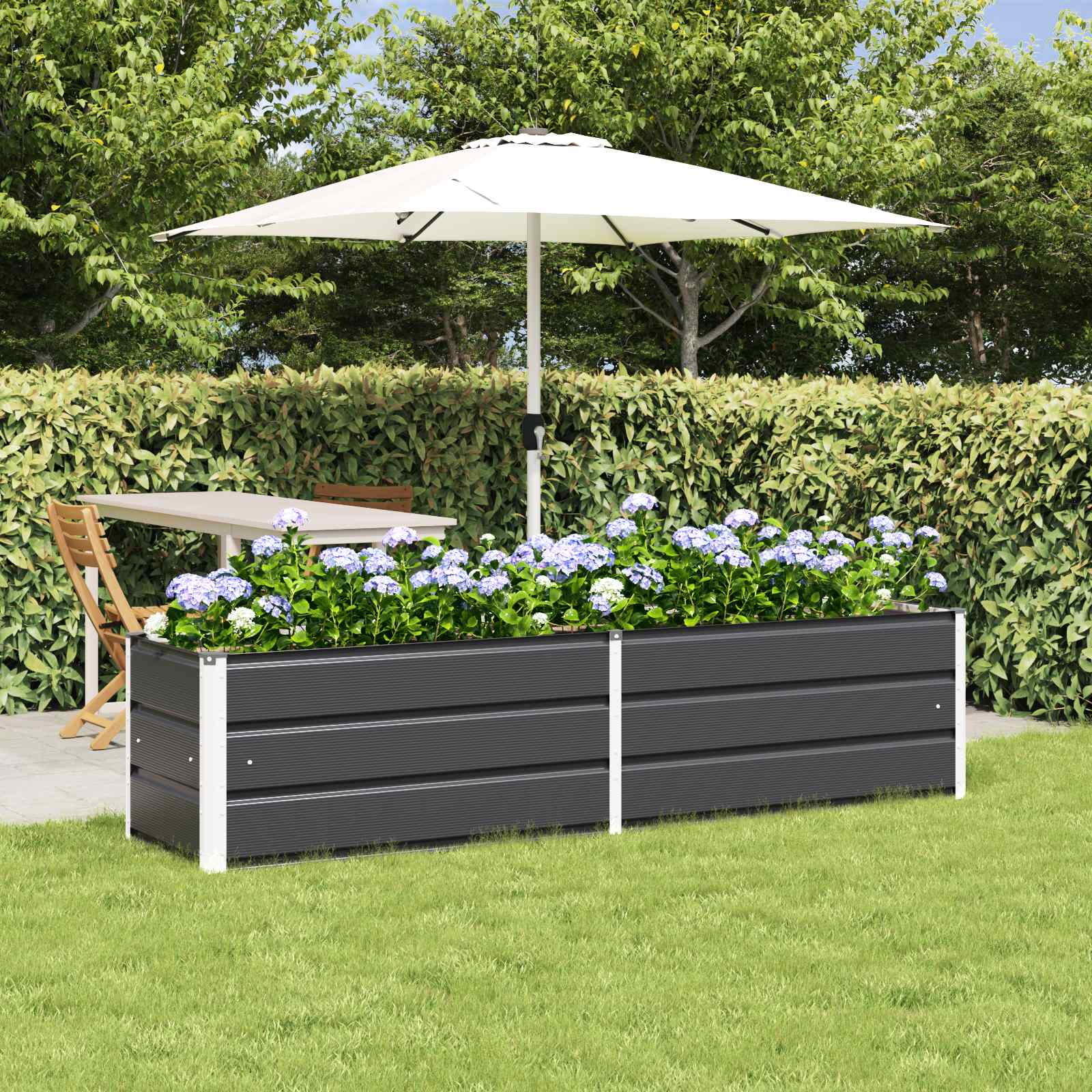 Vidaxx jardinière anthracite 480 x 50 x 45 cm acier galvanisé