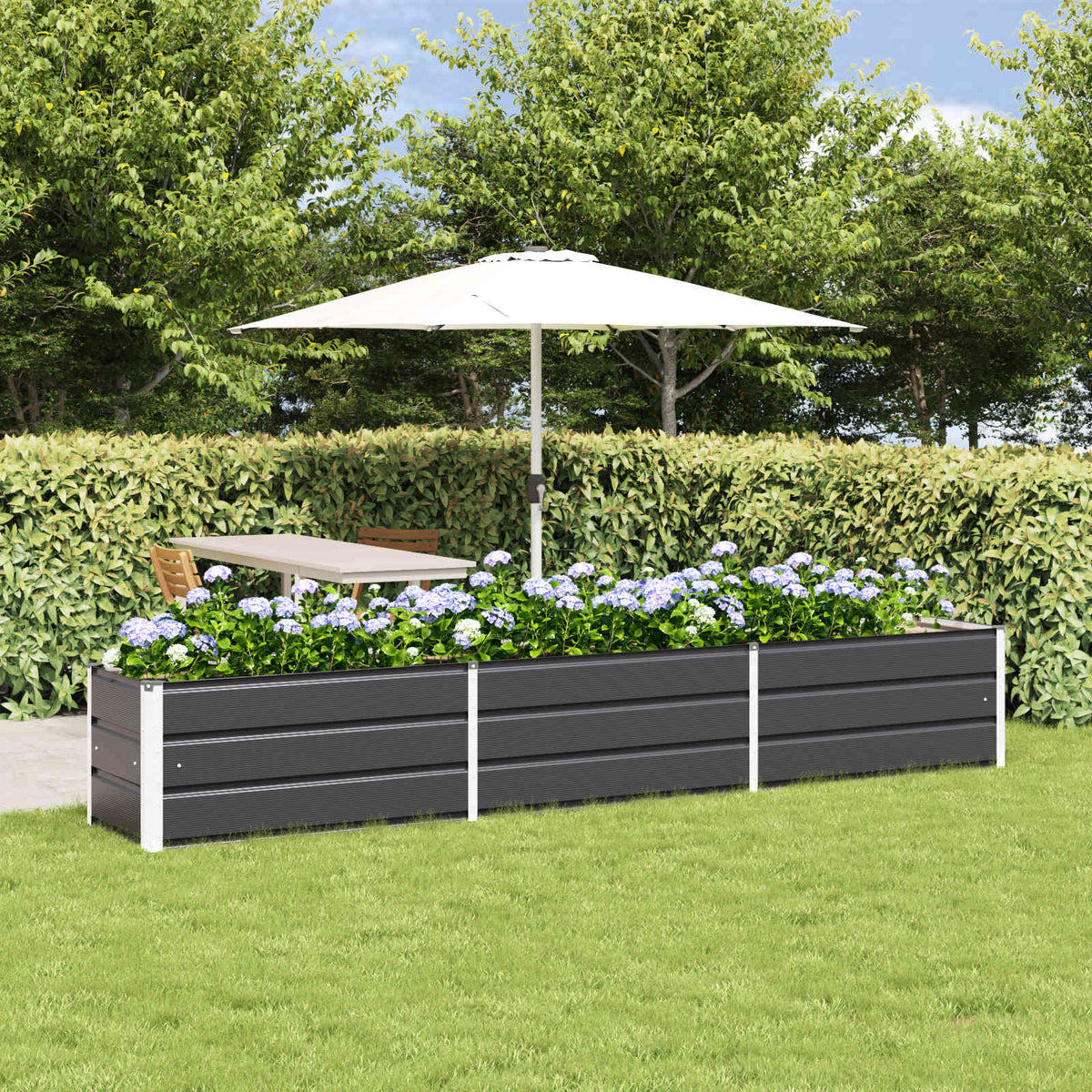 Vidaxx jardinière anthracite 480 x 50 x 45 cm acier galvanisé