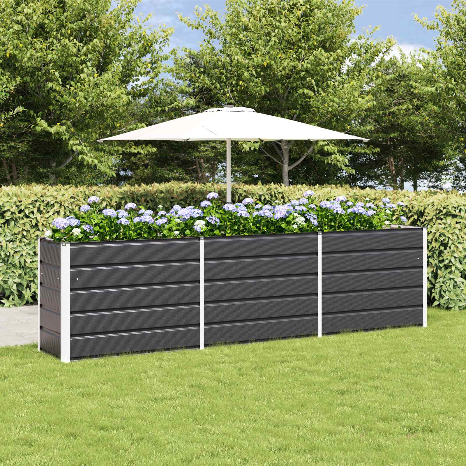 Vidaxx jardinière anthracite 480 x 50 x 45 cm acier galvanisé