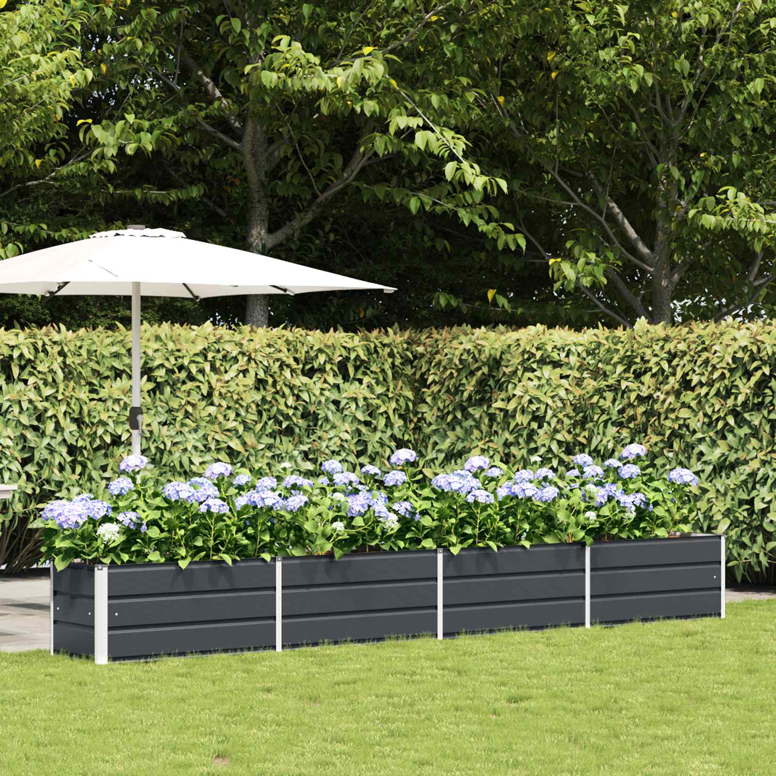 Vidaxx jardinière anthracite 480 x 50 x 45 cm acier galvanisé