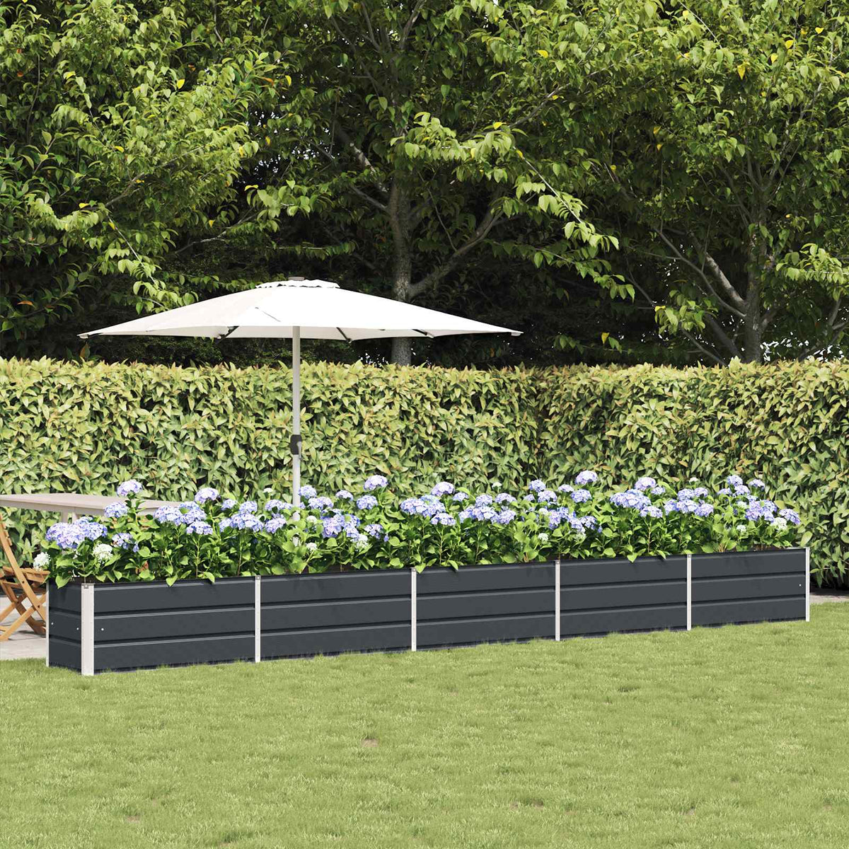 Vidaxx jardinière anthracite 480 x 50 x 45 cm acier galvanisé