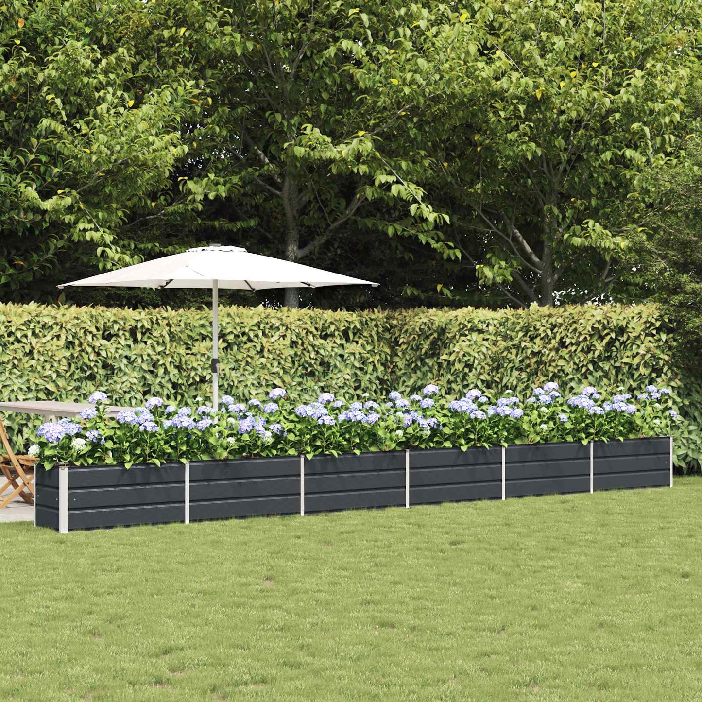 Vidaxx jardinière anthracite 480 x 50 x 45 cm acier galvanisé