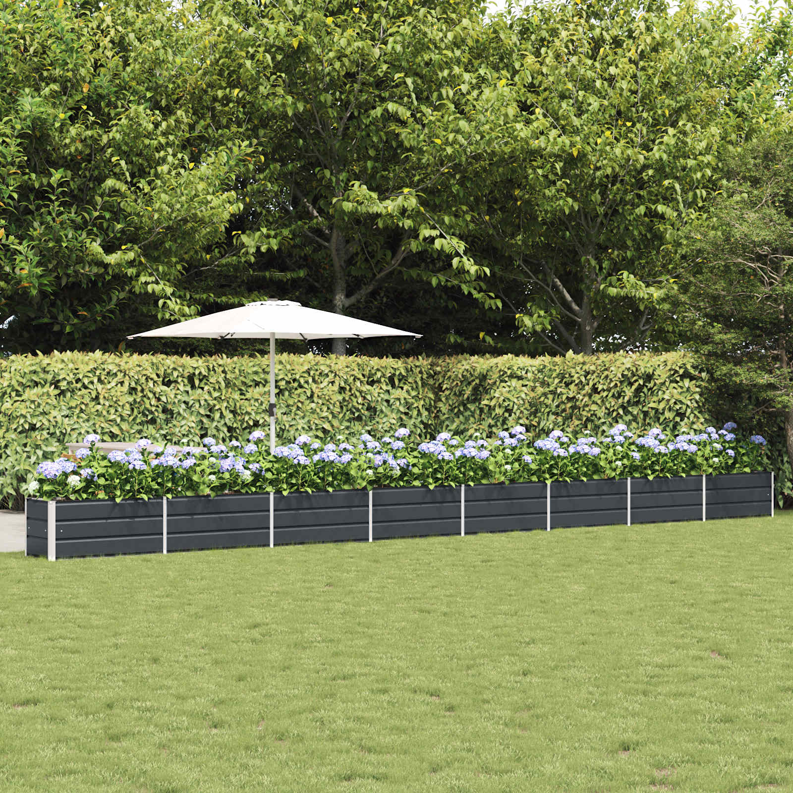 Vidaxx jardinière anthracite 480 x 50 x 45 cm acier galvanisé